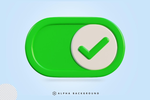 3d toggle switch buttons on and off icon vector illustration