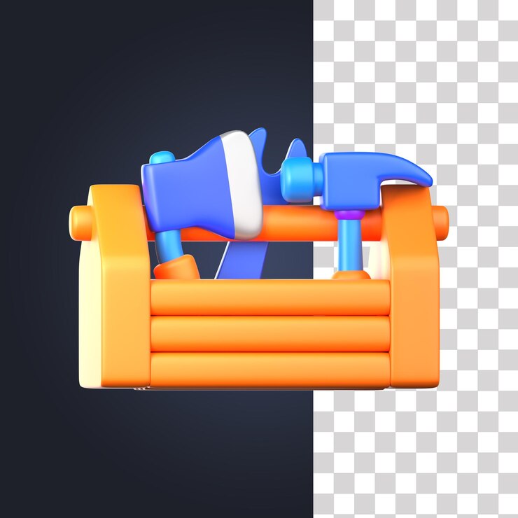 PSD 3d tools illustration