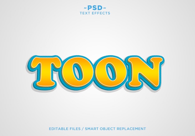 3d toon editierbarer texteffekt