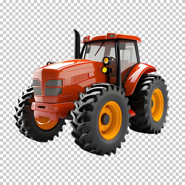 PSD 3d tracteur png sur fond transparent