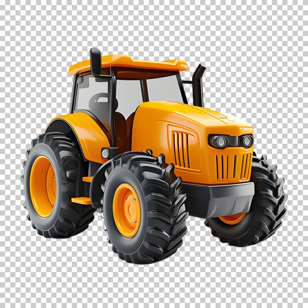 PSD 3d tractor png en un fondo transparente