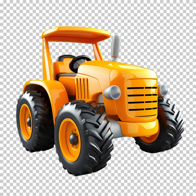 PSD 3d tractor png en un fondo transparente