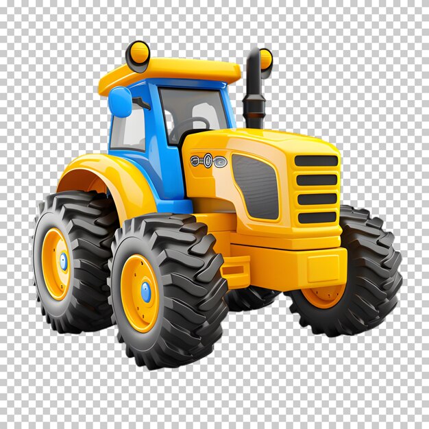 PSD 3d tractor png en un fondo transparente