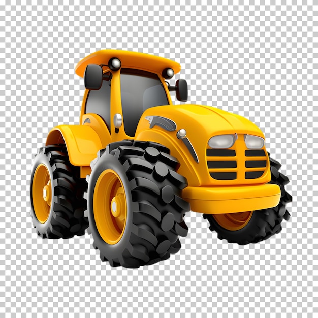 PSD 3d-traktor png auf durchsichtigem hintergrund