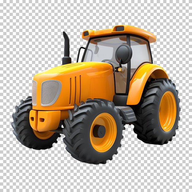 PSD 3d-traktor png auf durchsichtigem hintergrund