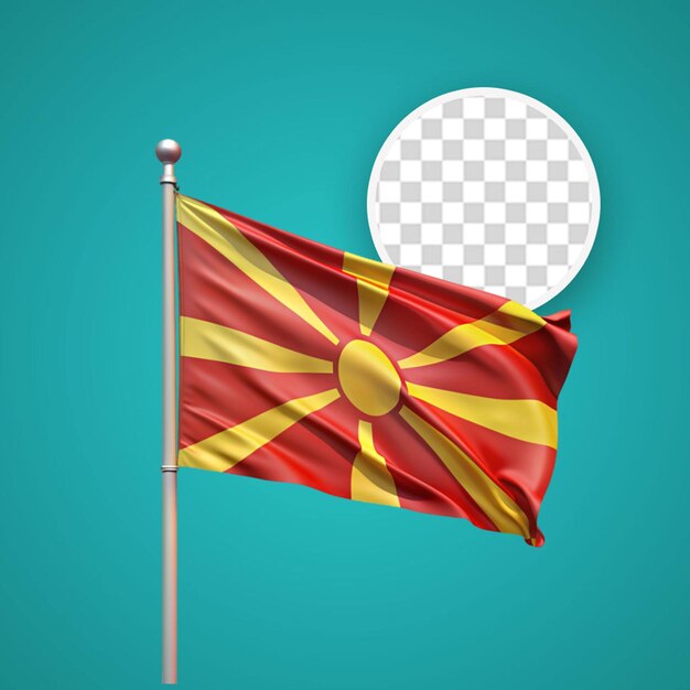 PSD 3d transparent flag of macedonia