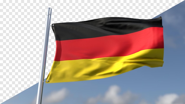 3d-transparente flagge deutschlands