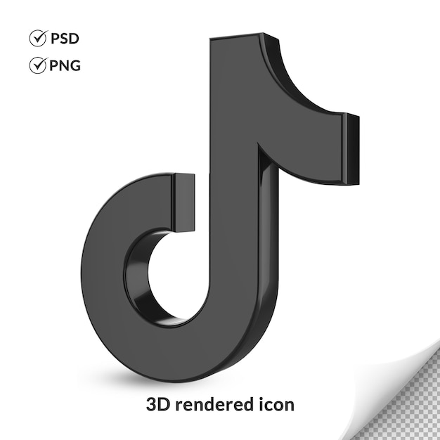 3d-transparentes tiktok-social-media-logo-symbol