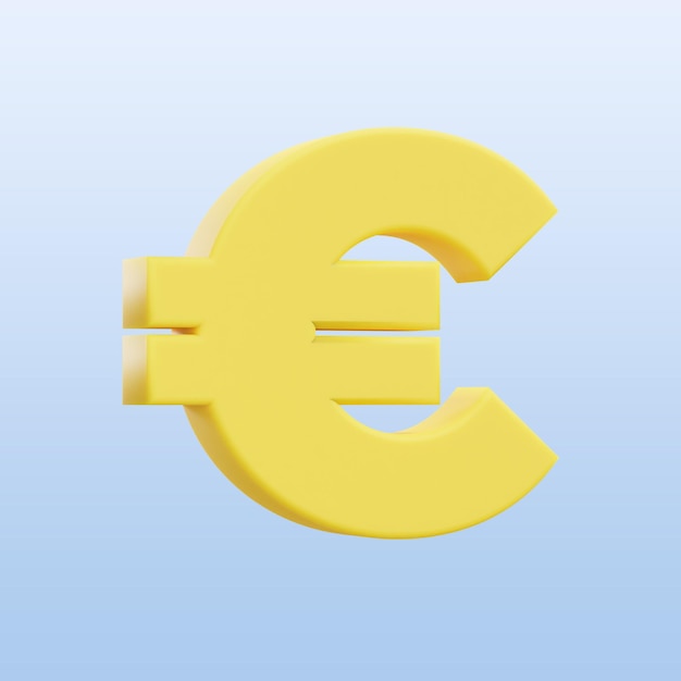 3d-transparentstellung des euro-symbols