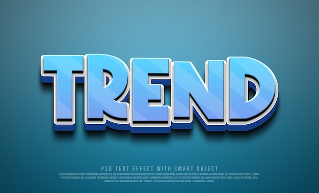 3D-Trend bearbeitbare Texteffektvorlage