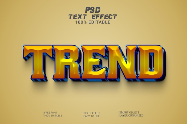 3d trend psd texteffektstil editierbar