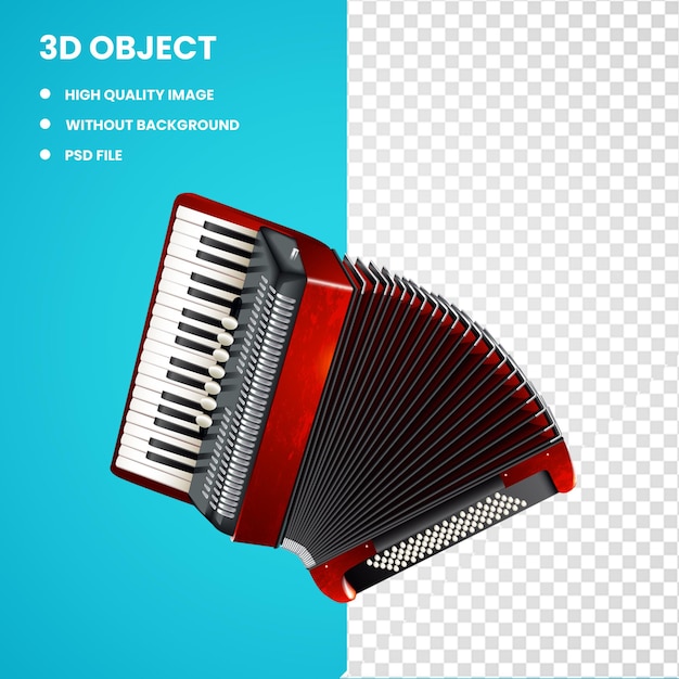 PSD 3d trikiti acordeón instrumentos musicales