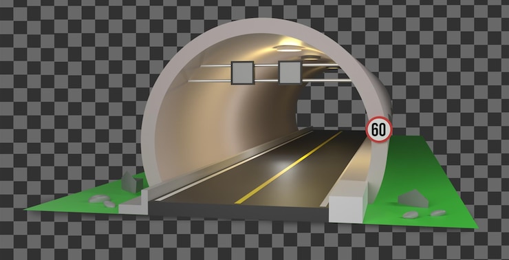 PSD 3d tunnel mockup