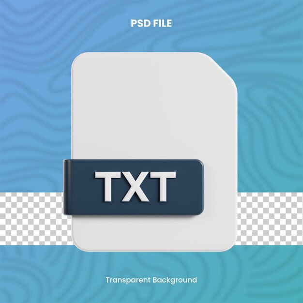 PSD 3d-txt-dateiformat mit transparentem hintergrund