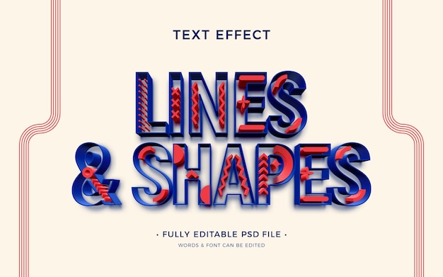 3D-Umriss-Text-Effekt