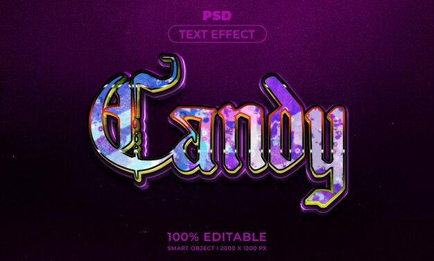 3D upravitelný text a styl mockupu efektu loga s tmavým abstraktním pozadím
