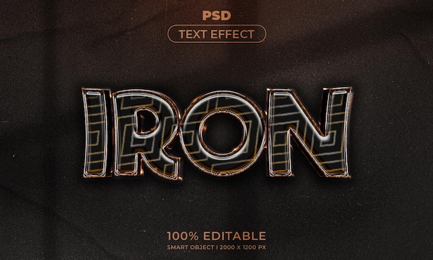 3D upravitelný text a styl mockupu efektu loga s tmavým abstraktním pozadím