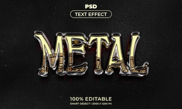 3D upravitelný text a styl mockupu efektu loga s tmavým abstraktním pozadím