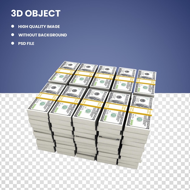 3d-us-dollar-bündel