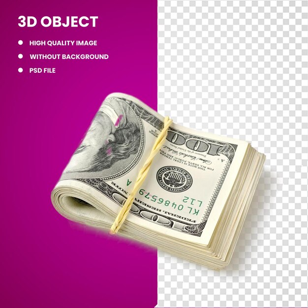 PSD 3d us-dollar-geld-banknote us-dollar-hundert-dollar-schein us-dollar-dollar