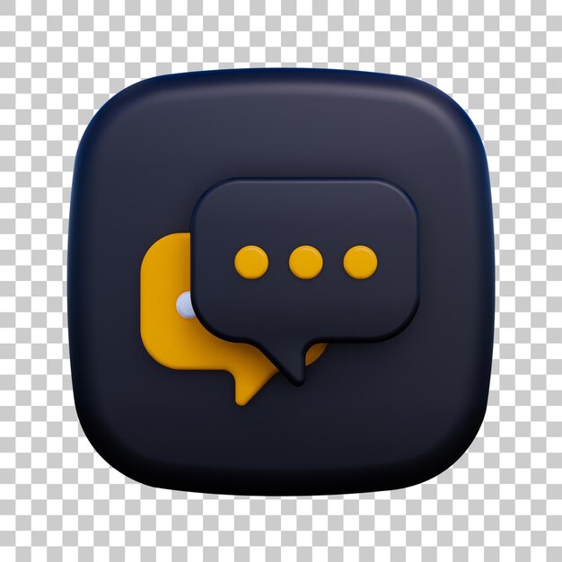 3D User Interface Message icon Isolated
