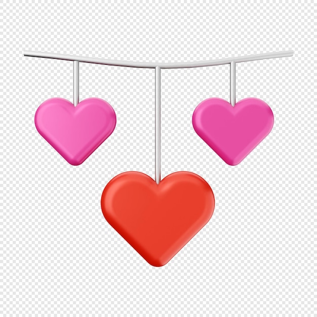 3d-valentinstag-symbol-illustration