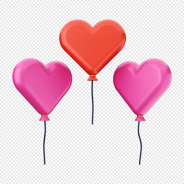 3D-Valentinstag-Symbol-Illustration