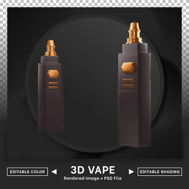 3d vape icon display forma delgada color editable