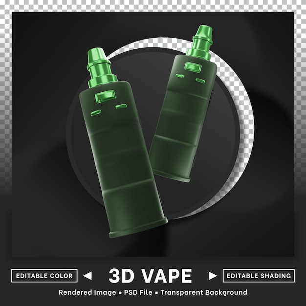 PSD 3d vape icon display serie curva colores editables