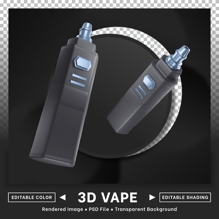 PSD 3d vape icon display serie delgada color editable