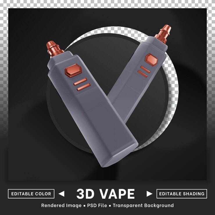 PSD 3d-vape-icon-display slim-serie bearbeitbare farbe