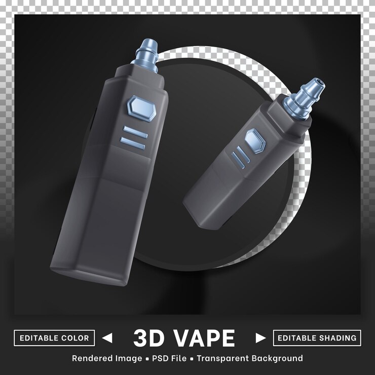 PSD 3d-vape-icon-display slim-serie bearbeitbare farbe