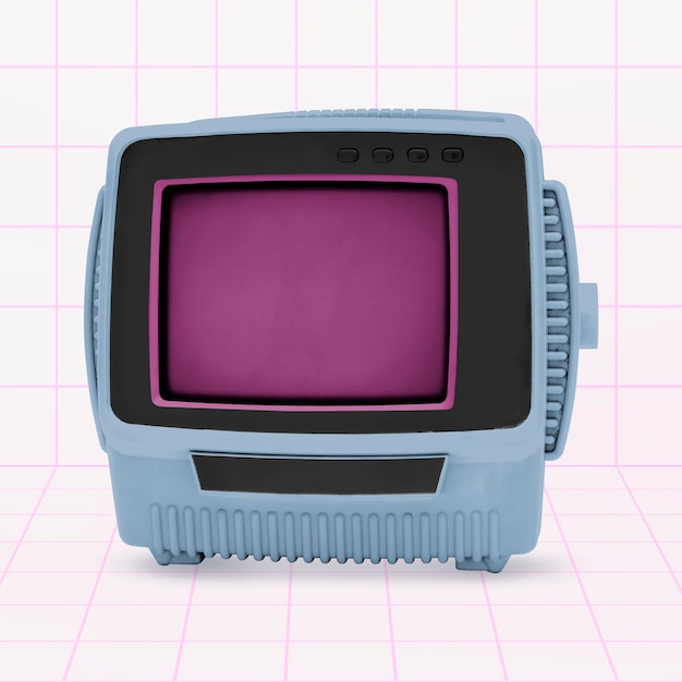 3D VCR schermo TV mockup retro dispositivo psd