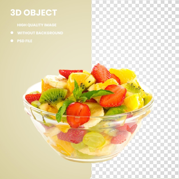 PSD 3d vegetarische küche tart indische küche obstsalat essen frisches obst essen erdbeeren