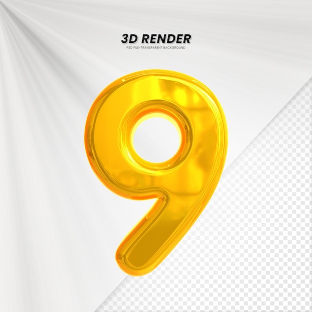 3d vente réduction prix étiquette 3d rendu pour la composition 9 pour cent concept de nombre
