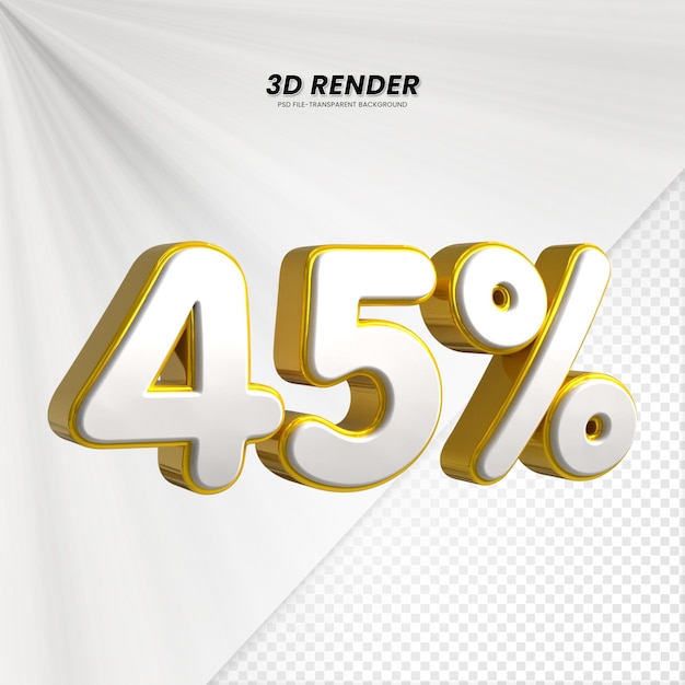 3d ventes prix d'actualisation 3d rendu pour la composition 45 pour cent
