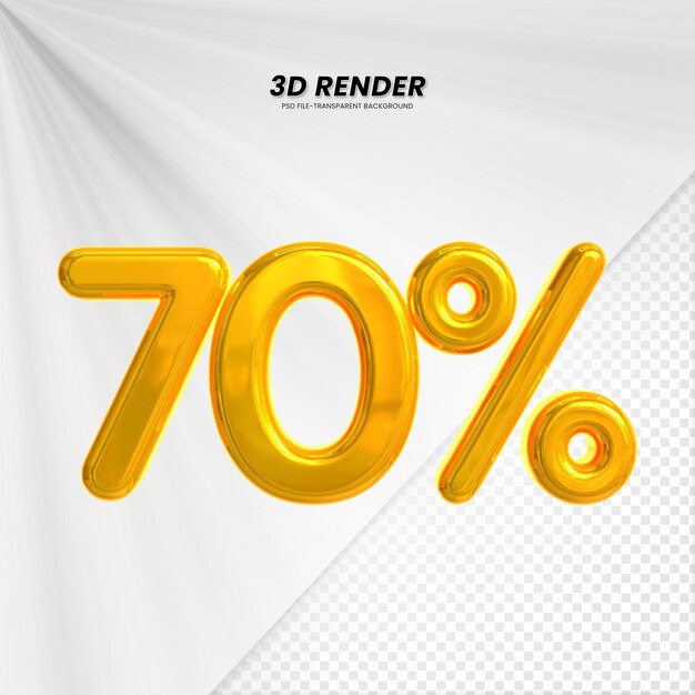 3d ventes prix d'actualisation 3d rendu pour la composition 70 pour cent