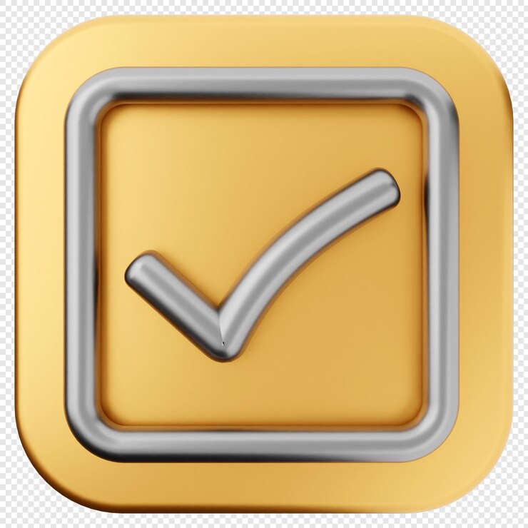 PSD 3d verificación de verificación de oro aprobada aceptado