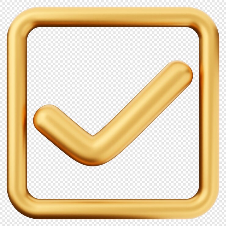 PSD 3d verificación de verificación de oro aprobada aceptado