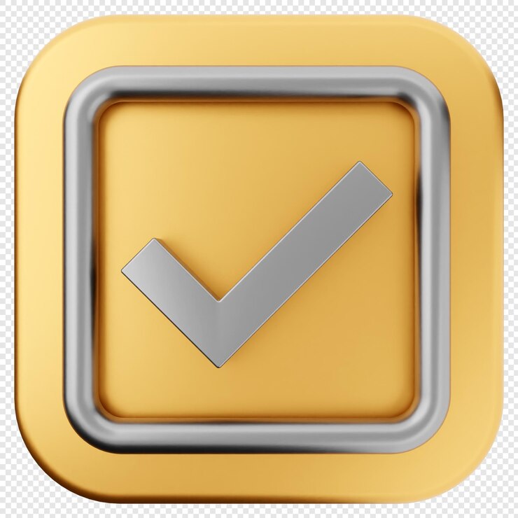 PSD 3d verificación de verificación de oro aprobada aceptado