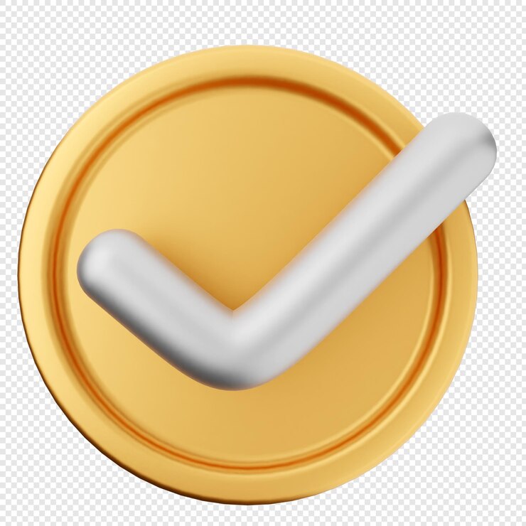 PSD 3d verificación de verificación de oro aprobada aceptado