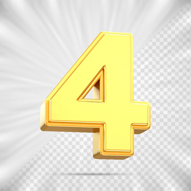 3d-Verkäufe Rabatt Nummer 4 Prozent Preismarkierung für Rabattverkauf Promotion-Konzept von 3d-Rendering