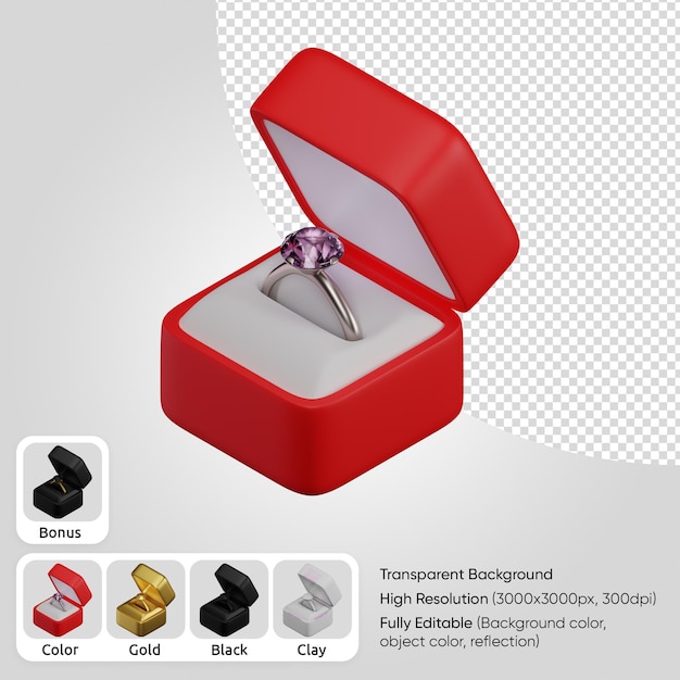 3D-Verlobungsring