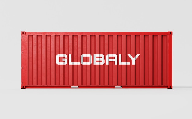 3D-Versandcontainer für realistische Fracht