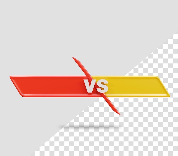 3d Versus vs rendering icon text effect