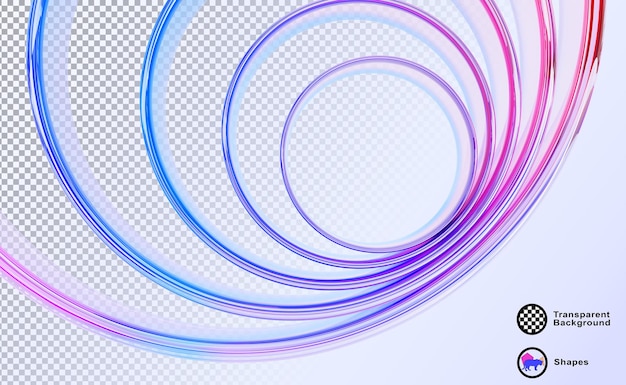 3d vetro astratto holografico linee circolari trasparenti sfondo anello a cerchio iridescente con dispersione di colore dell'arcobaleno gradiente luminoso al neon carta da parati creativa moderna banner tecnologico