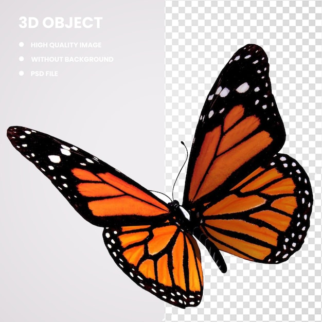 3d Viceroy-Schmetterlingsillustration