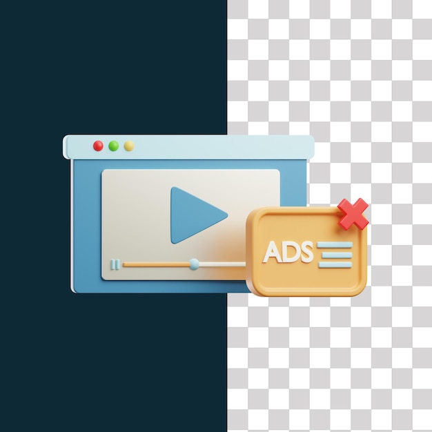3D-Video-Anzeigen-Illustration
