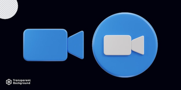 3d video camera icon
