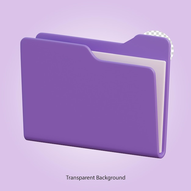 3D violettes Ordnerdateisymbol